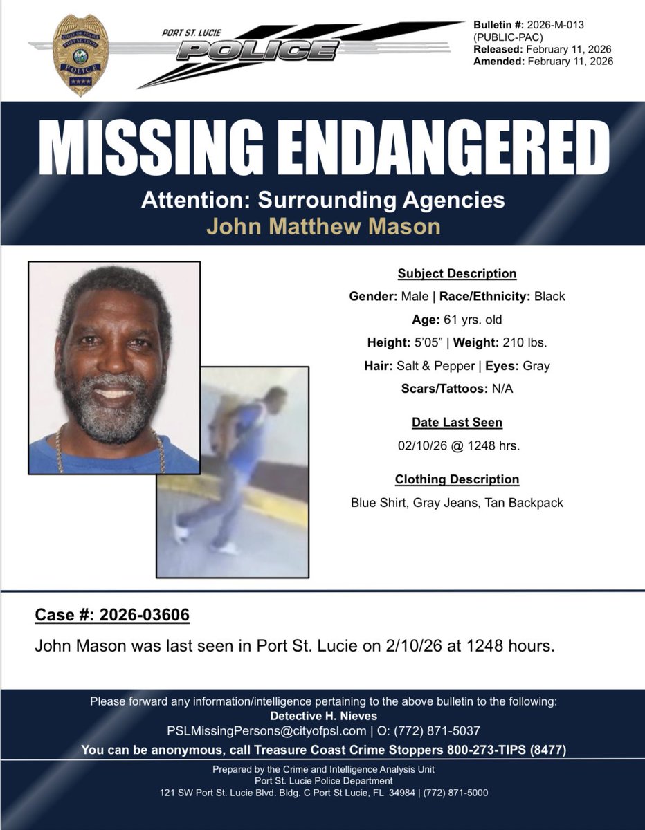 Port St. Lucie PD tweet media