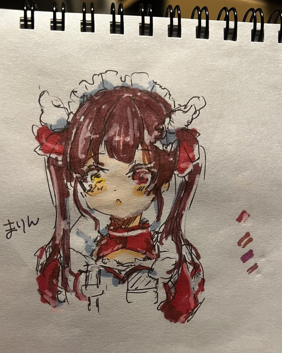 配信見ながら
ゆるっとお絵描き🎨✍💕

 #マリンのお宝
 #ホロテラリア