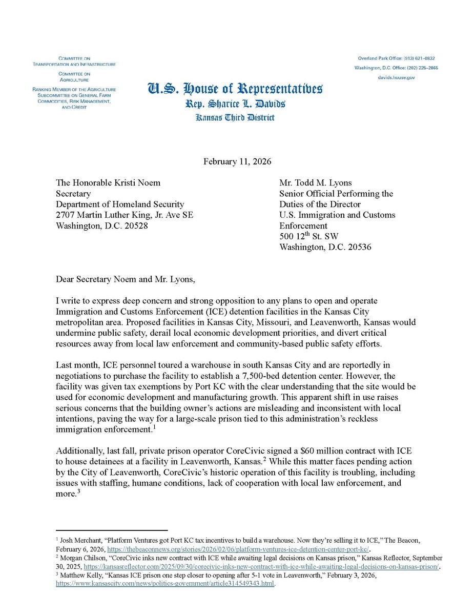 Rep. Sharice Davids tweet media