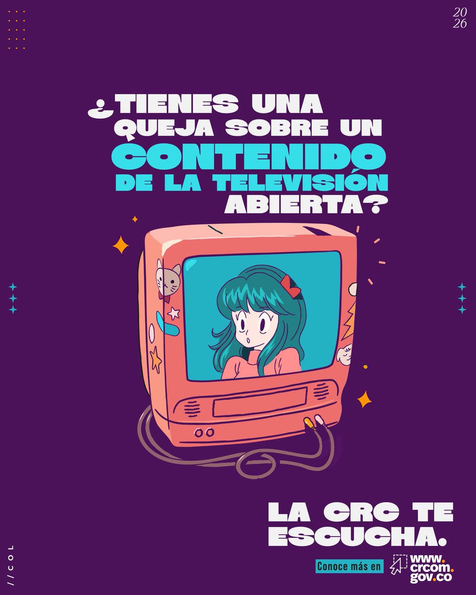 ¿Viste un contenido en la televisión abierta colombiana que te pareció inadecuado? 

En la CRC queremos escucharte📢🧵