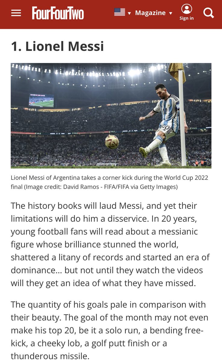 Messi_Worldwide's tweet photo. . @FourFourTwo 's piece of Messi is so poetic https://t.co/7CjMZjSP9z