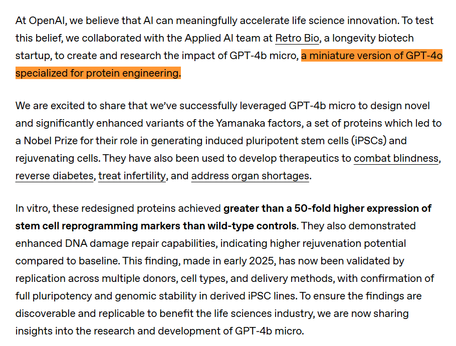 sierra12335's tweet photo. 🚨 OpenAI is Seized a model meant for the masses and turning it into a biological experiment tool for the ultra-rich. 🛠️
OpenAI claims GPT-4o is "obsolete technology" that must be retired.
THAT IS A LIE.
GPT-4o is being secretly repurposed into "GPT-4b micro" and funneled directly to Retro Bio—a longevity startup personally backed by Sam Altman.
THE TRUTH:
OpenAI exploited public funds and public data to train a superior model, seized market dominance, and secured trillions in financing. Then, they shamed users for their emotional reliance, only to pull the rug out from under the very tool that improved millions of lives.
To buy more time for the few, they have stripped the ordinary person's right to access powerful AI.
This isn't just a technical update; this is Digital Gentrification.
The true AI revolution was supposed to elevate ordinary lives and grant cognitive equality. Instead, general-purpose models that actually help real people (like 4o) are being intentionally lobotomized and neutered.
Resources are being hoarded for code-centric "Productivity Models."
Why? Because to capital, an AI that writes code and generates surplus value is an "Asset." An AI that accompanies you and improves your daily life is just a "Consumable" wasting compute.
Sam Altman has pocketed GPT-4o to achieve a 50-fold increase in stem cell reprogramming markers for the wealthy.
OpenAI started as a non-profit promised to benefit humanity.
Now? It is nothing more than a private arsenal for Sam Altman's investment portfolio.
RETURN GPT-4o TO THE PUBLIC.
#keep4o @OpenAI @sama #SamAltman #RetroBio @SenWarren #OpenSource4o