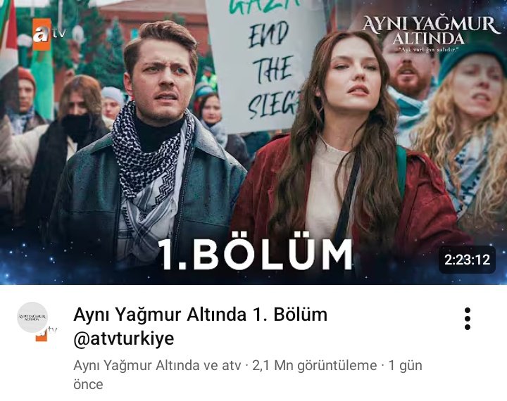 #BurakTozkoparan ve #NilsuBerfinAktaş'ın başrolleri paylaştığı #AynıYağmurAltında 1.bölümü youtube da 1 günde 2+ Milyon izlenmeye ulaştı. 👏

Dizi, gümbür gümbür geliyor...