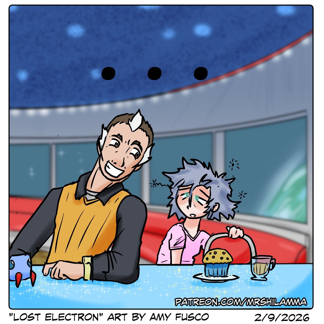 KappaKafeStudio's tweet photo. "Lost Electron" #SpaceDadJokes 6 https://t.co/VqRPbgmgmw