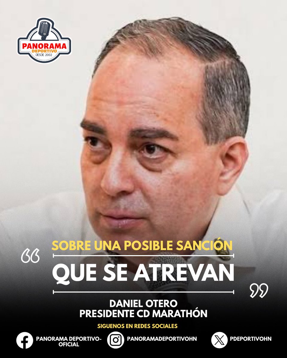 DANIEL OTERO NO SE ANDA CON CUENTOS 🔥🚨

El presidente de Marathón se volvió a referir a los errores arbitrales que afectaron a su equipo en el derbi sampedrano y aprovechó a retar a directivos del fútbol nacional 👀💣