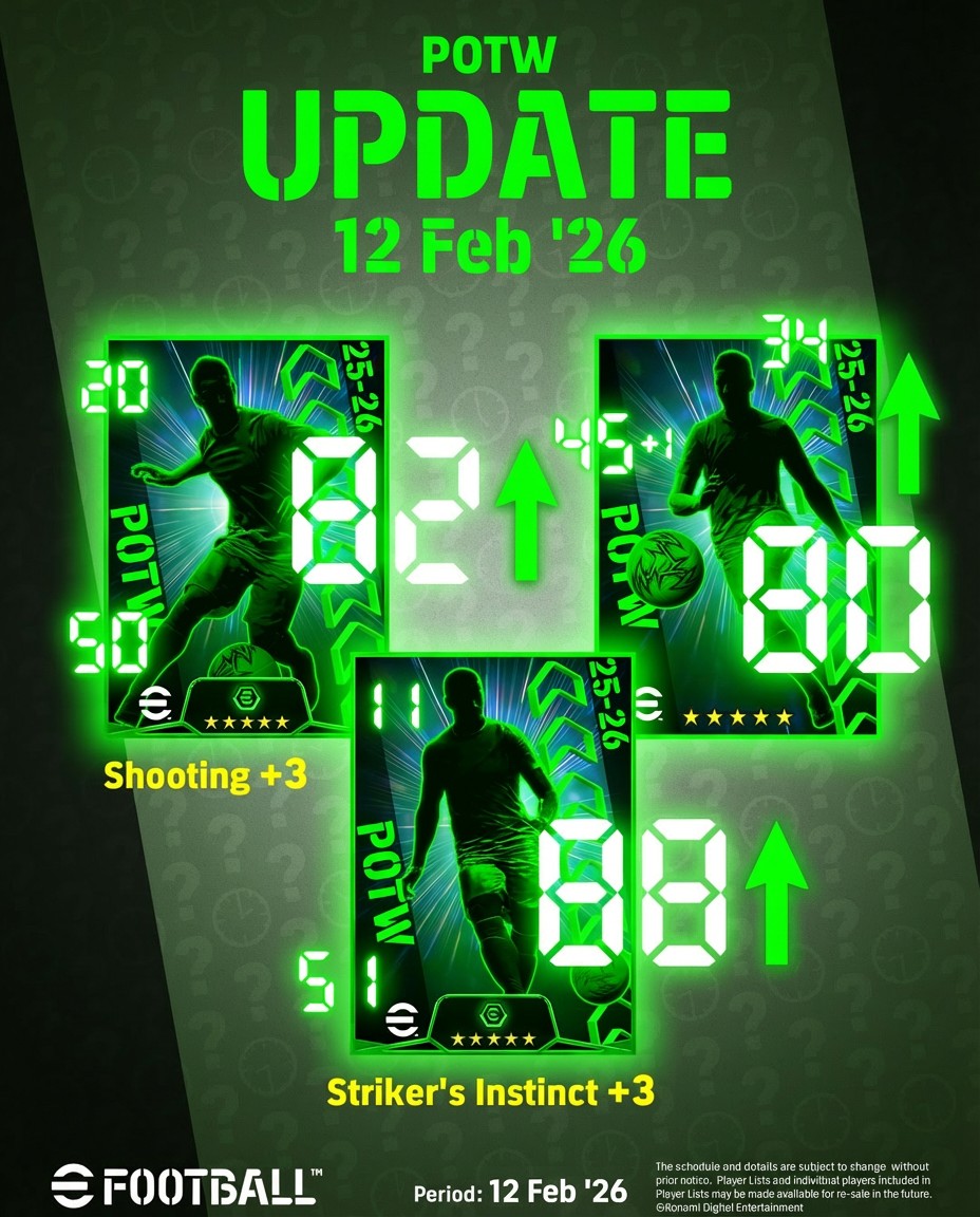 A KONAMI COSTUMA POSTAR OS POTW DA SEMANA NORMALMENTE TODAS AS QUARTAS, MAS ALGO ESTRANHO ACONTECEU HOJE, NÃO TIVEMOS MENÇÃO NENHUMA A ELES.

NA SEMANA PASSADA DURANTE O CONNECT O ENTREVISTADOR FALOU SOBRE SEU DESEJO DE MUDAR OS POTW, TALVEZ ESSA SEMANA TENHAMOS UMA SURPRESA 👀