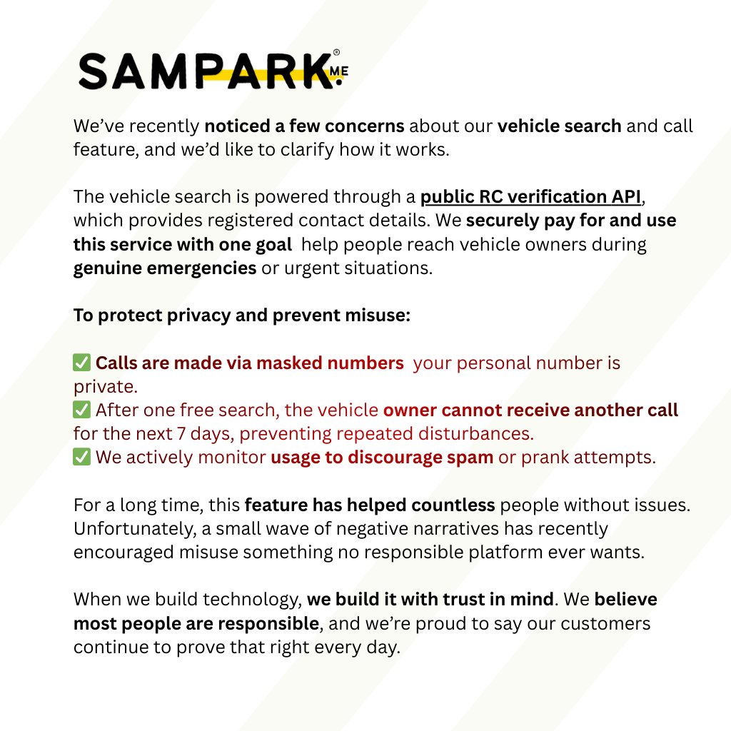 Hey Thank you for the trust in sampark, we love you, make sure to rate us in APP / play store. Share feedback we always appreciate it.

if the sampark tag helped you in past, Make a video and show these -ve influencers that we can take care of tech made for good. !

Enjoy !