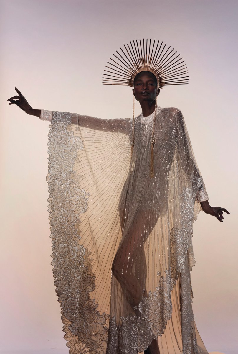 ✨️Debra Shaw✨️ in the freshest COUTURE looks by Dior, Schiaparelli, Valentino and Lùchen for WWD Weekend February issue, shot by Alex Black.🪡