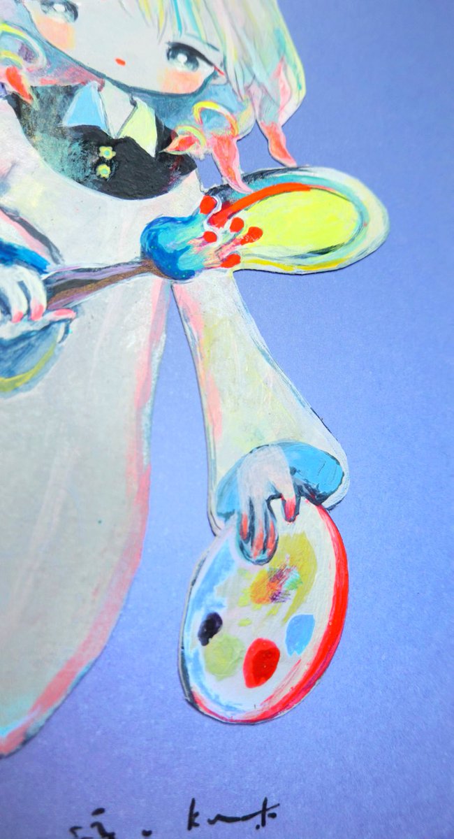 菊番傘 【原画】創作イラスト