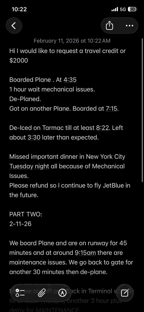 Johnnycadagan's tweet photo. JetBlue Maintenance ISSUES on back to back flights. Refund request of $2000 or future Travel Credit.

Please SEE photos explaining
#JetBlue #Refund #Maintenance issues #Unacceptable  
@JetBlue @JetBlue @JetBlue https://t.co/FHKlbdOmOZ