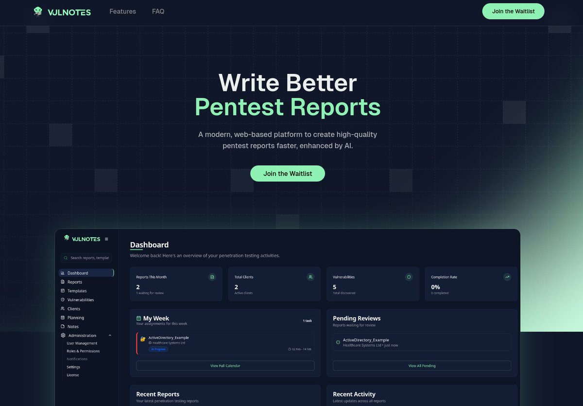 Vulnotes tweet media