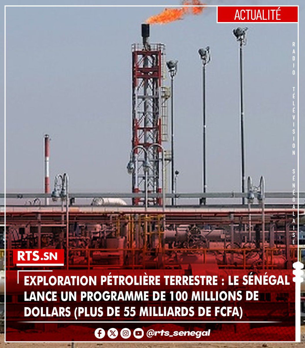 Le Sénégal lance un programme d’exploration pétrolière terrestre de 100 millions de dollars, piloté par Petrosen, afin d’identifier de nouveaux gisements et renforcer sa souveraineté énergétique. Le projet s’appuie sur des données géologiques suggérant une continuité entre les