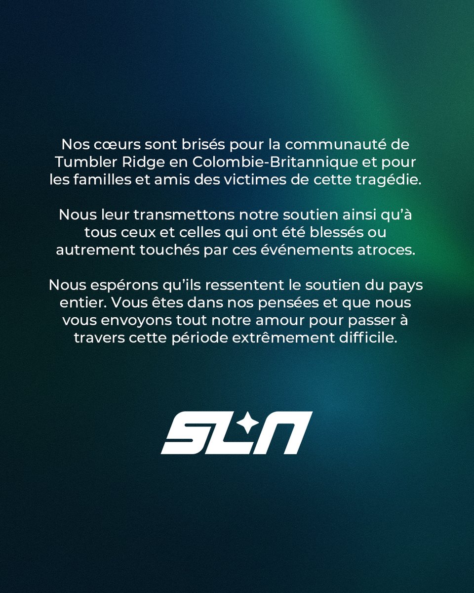 Our thoughts are with the community of Tumbler Ridge.