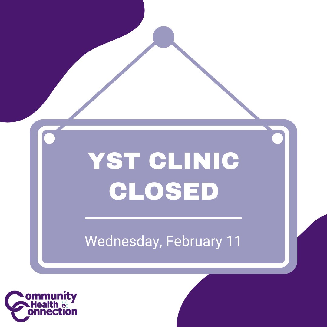 Due to a facilities issue, our clinic at Youth Services of Tulsa will unfortunately be closed today. We apologize for any inconvenience.