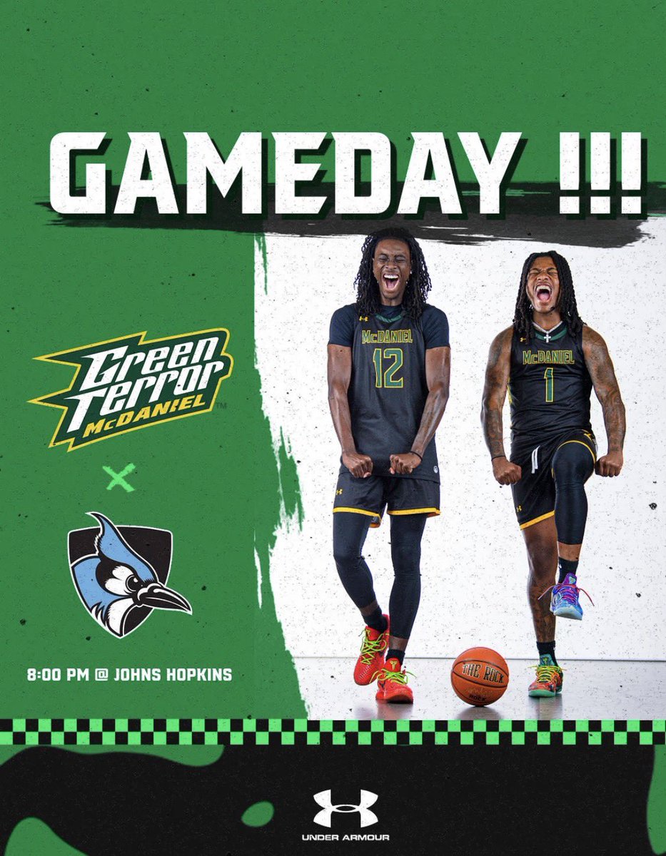 McDaniel_MBB's tweet photo. GAMEDAYY ❕❕❕
The Green Terror travel to Johns Hopkins for a Centennial Conference matchup. Tip off from Goldfarb Gymnasium is set for approximately 8:00 PM.
Live stream link is available below!
https://t.co/2lfhR6QYa4
#GRITTY #ROLLTERROR 🟢🟡 https://t.co/zqOIrepVM5