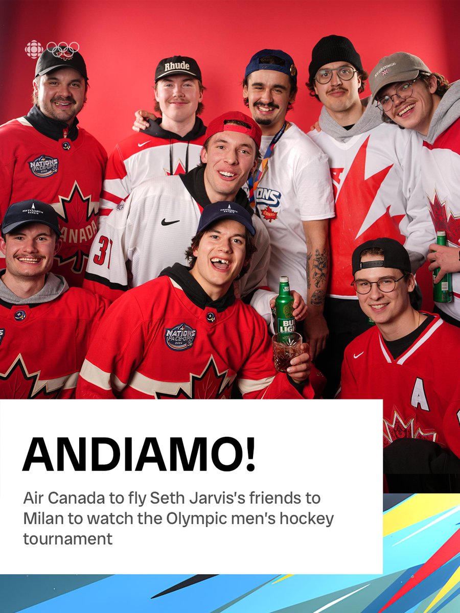 The boys are going to Milan! ✈️🇮🇹

Seth Jarvis’s buddies, who took a road trip from Winnipeg to Boston to watch the 4 Nations, are officially going to #MilanoCortina2026 to cheer on @teamcanada