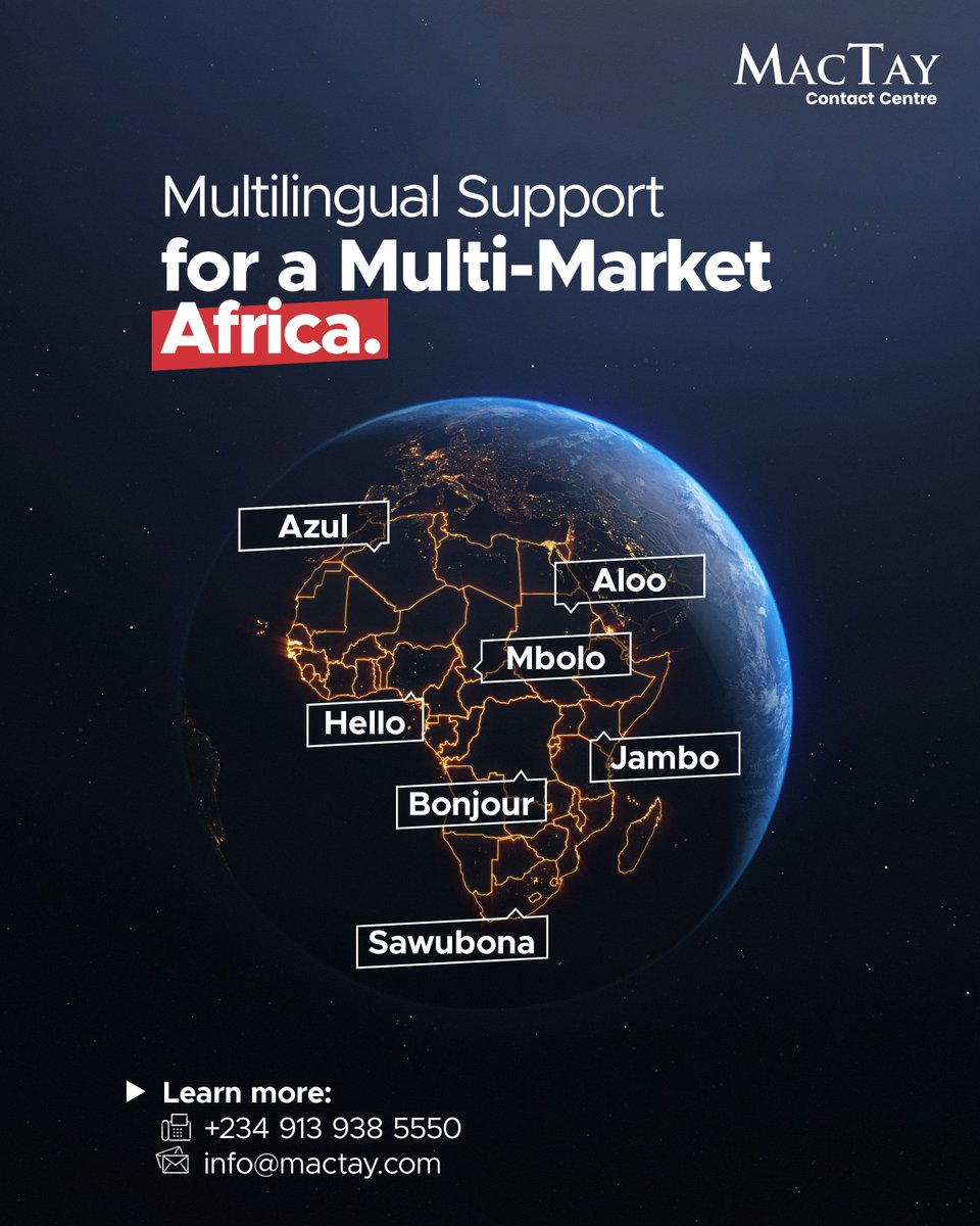 As African businesses expand across regions, language can become a hidden barrier to customer satisfaction. 

Our multilingual contact centre teams engage customers in languages they understand and trust, improving resolution, satisfaction and conversion. 

Get started today:

📞