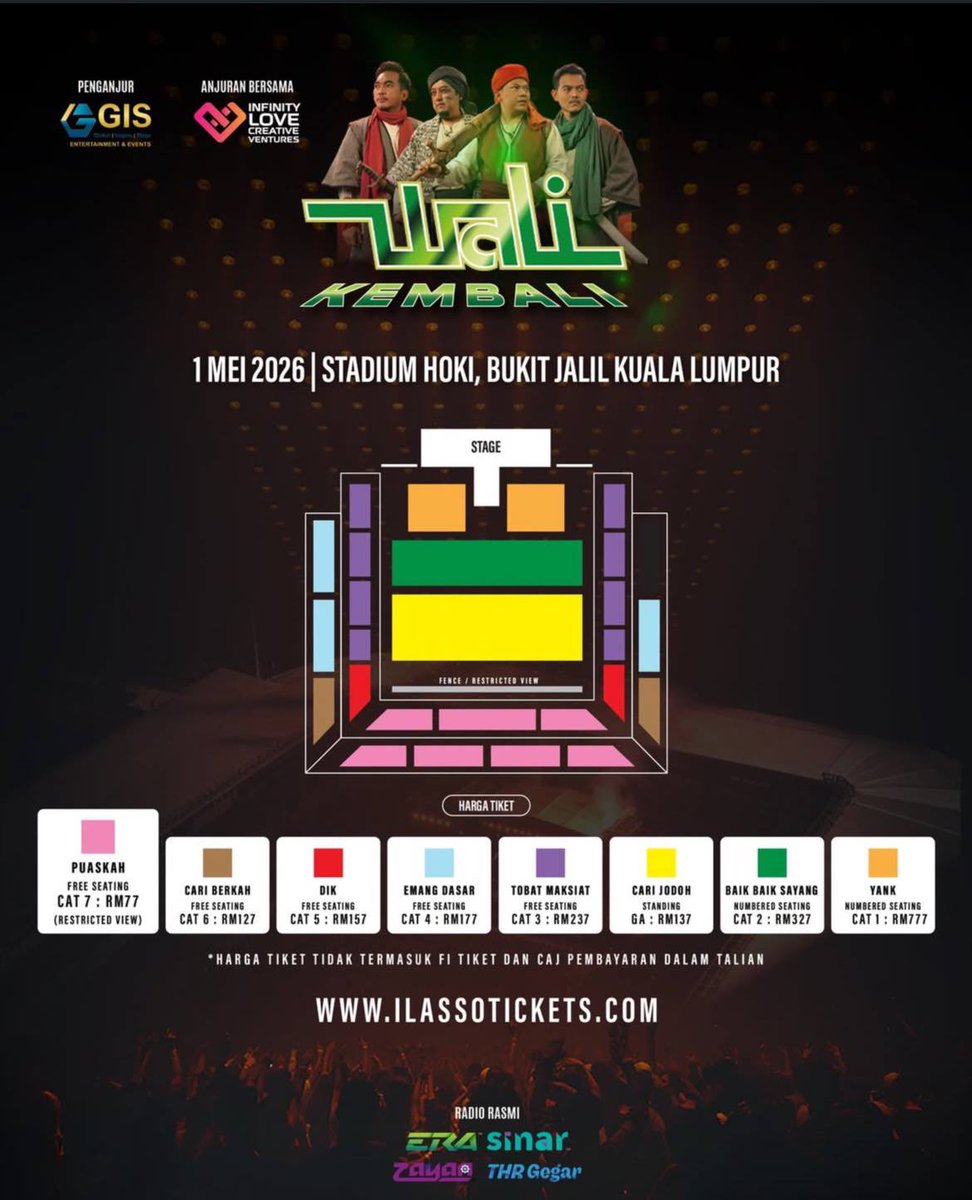 perksofmcfly's tweet image. [ ticketing services OPEN🌟]

WALI BAND KEMBALI in KL🇲🇾

❗️Tickets go on sale on 12 February at 12PM❗️

✨service charge: RM30 per tic (50% refundable if unsuccessful)
✨check pinned tweets/highlights for tix proofs &amp;amp; cust feedbacks
✨can dm to book 💗

#WALIBAND #WALIBANDinKL