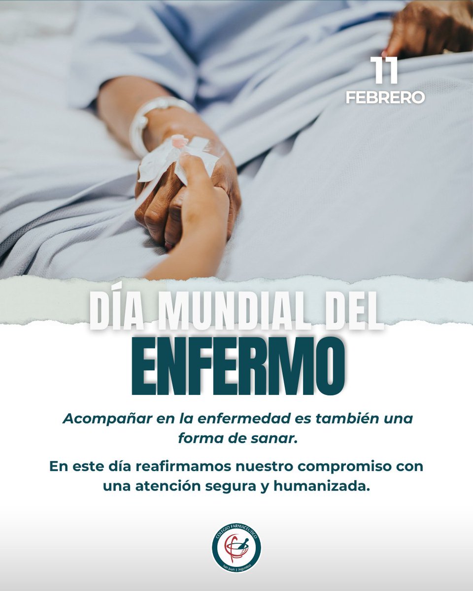 COLFASanJuan's tweet photo. En el Día Mundial del Enfermo reafirmamos el compromiso con una atención humana, cercana y responsable.
Cada paciente merece respeto, acompañamiento y cuidado integral.
Colegio Farmacéutico de San Juan. https://t.co/XIQpFl0AWS