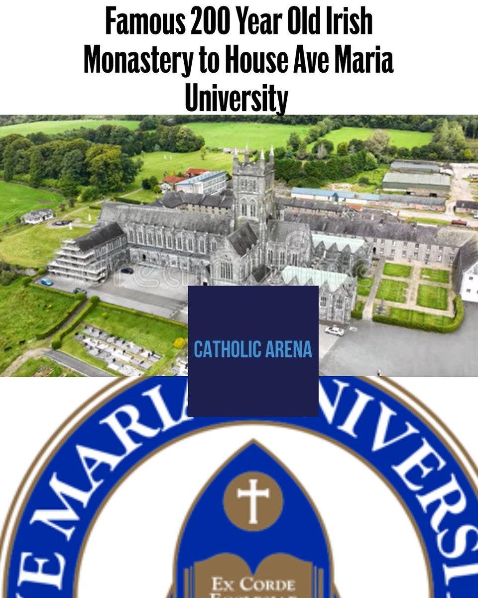 CatholicArena's tweet image. The famous Mount Melleray Abbey in Ireland was slated for closure last year 

Now, Ave Maria University is planning to use the famous monastery as a campus, keeping it open for Catholic purposes 

Ave Maria was founded by Tom Monaghan, who created Domino's Pizza