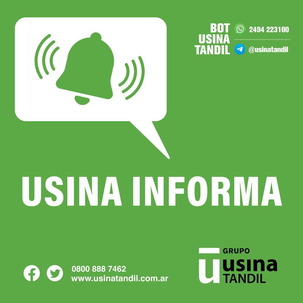 CORTE PROGRAMADO POR OBRAS

Este jueves, de 7 a 9 horas.

Zona del corte: usuarios comprendidos en la poligonal Colón; Arana; Rodríguez; Figueroa; Dinamarca; Vicente López; Vigil y Quintana.