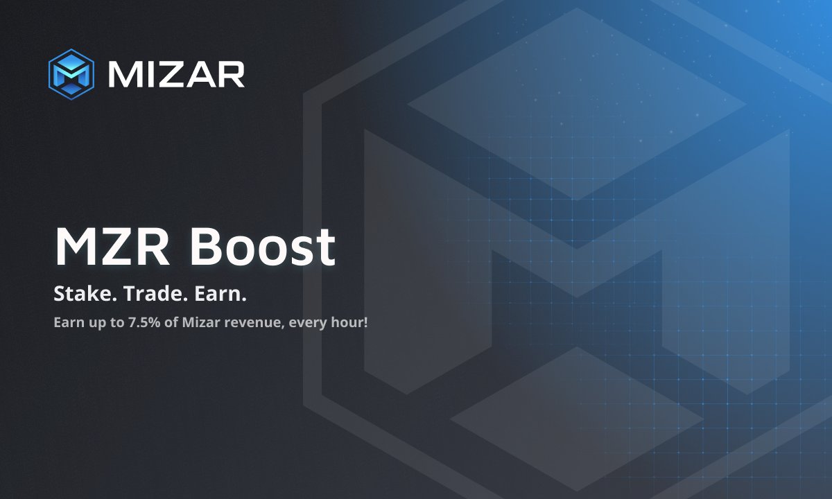 🚀 Introducing MZR Boost! 

Now earn hourly rewards for trading activity and staked $MZR — a simple way to get more back for being active on Mizar 💎

👉 app.mizar.com/dex/rewards?ac…