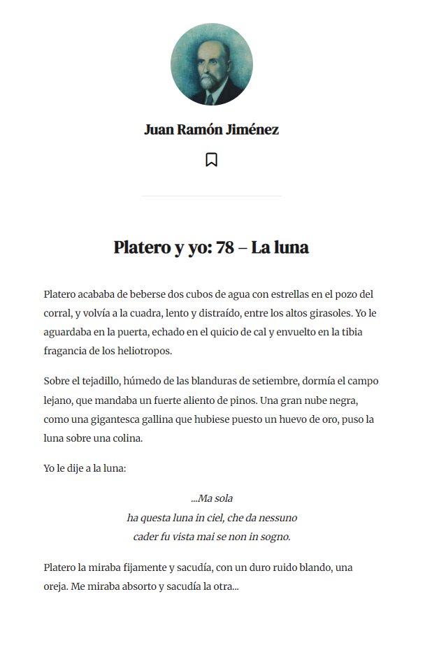 Platero y yo: 78 – La luna, de Juan Ramón Jiménez poeticous.com/juan-ramon-jim… a través de <a href="/Poeticous/">Poeticous</a>