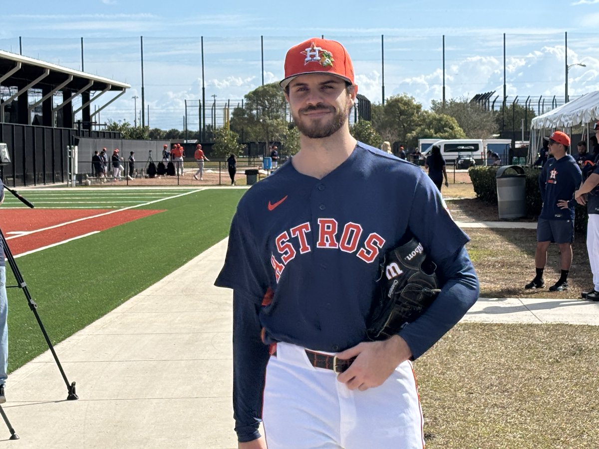 brianmctaggart's tweet photo. Spencer Arrighetti is all smiles as he takes the field https://t.co/dXlCx7DFdY