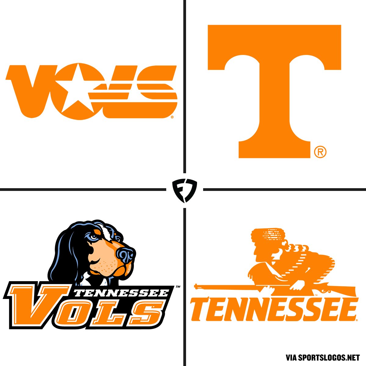 FanDuel's tweet image. Tennessee might have the most ELITE collection of logos in college sports 🧡

#GBO | #Vols