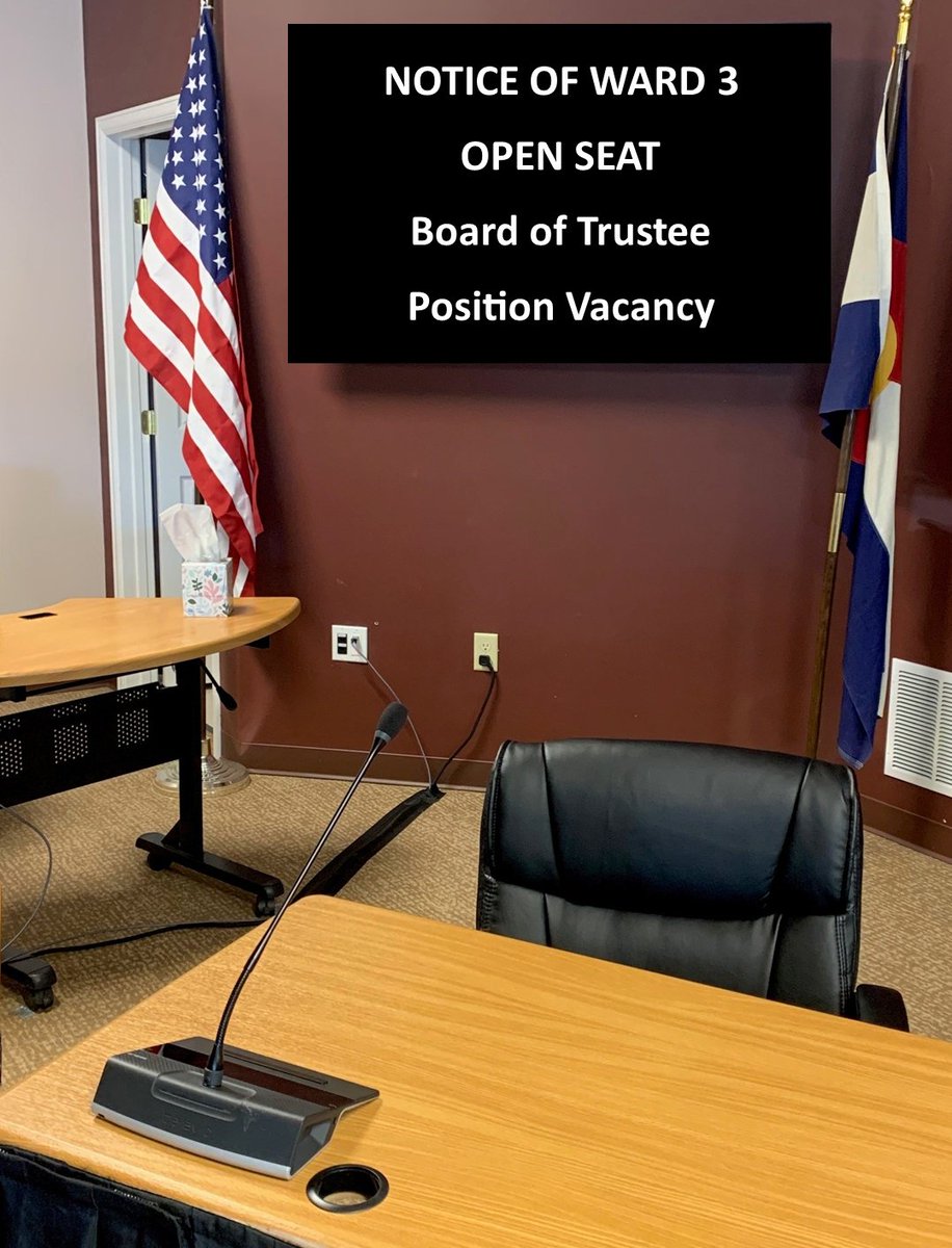ElizColorado's tweet photo. The Town of Elizabeth is looking to fill a Ward 3 vacancy on the Board of Trustees. 

Contact the Town Clerk for details on how to apply.  Applications need to be returned by Wednesday, March 18, 2026, at 5:00 pm.

Official notice is posted at Town Hall and on the website. https://t.co/0GJxuEY8Nx
