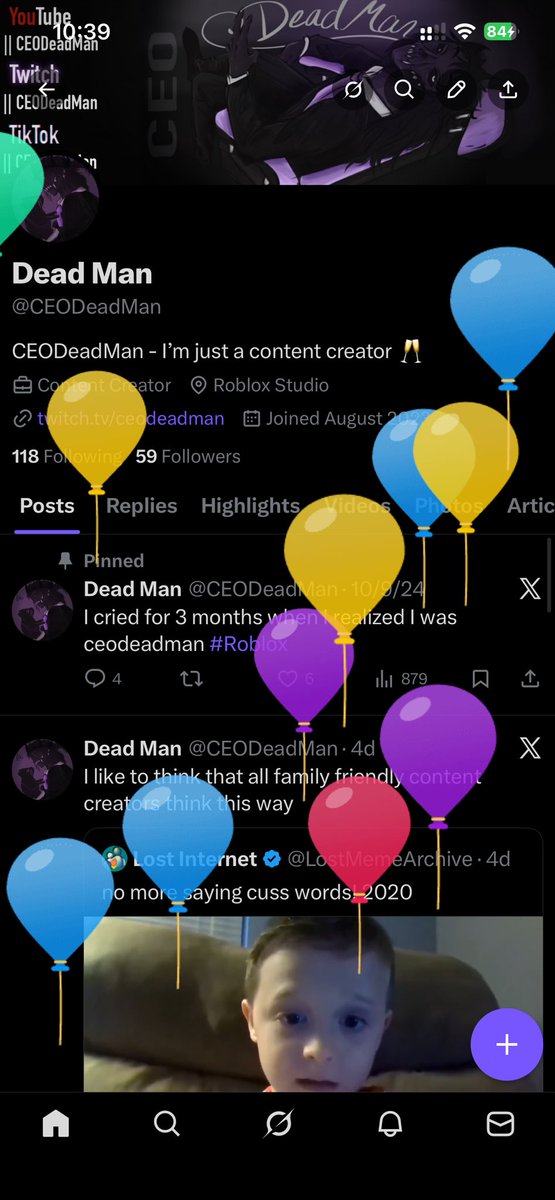 There’s balloons on my profile 🥳