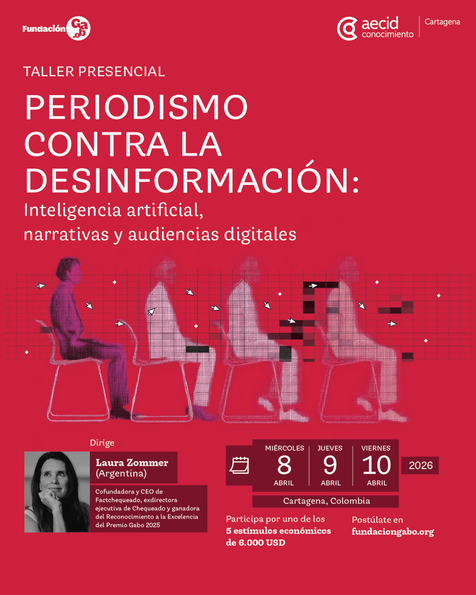 🤔 Como periodista, ¿alguna vez has sentido que las narrativas desinformantes dominan el discurso público?

Si la respuesta es sí, entonces el taller ‘Periodismo contra la desinformación: inteligencia artificial, narrativas y audiencias digitales’ es para ti. 

Abrimos 🧵