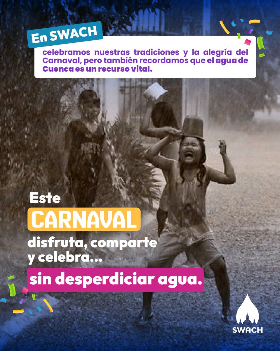 swach_ec's tweet image. Cada gota que ahorramos hoy es agua para mañana 💧
Este Carnaval, celebremos con conciencia y respeto por nuestro entorno. 🌍✨

#SWACH #CadaGotaCuenta #AcciónAzul