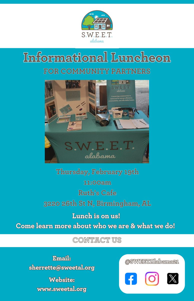 You're invited to our informational luncheon on the 19th! Lunch will be on us, so please come by and learn more about what we do.