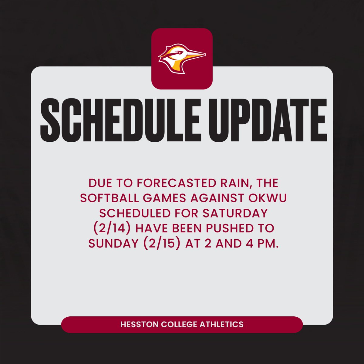 GoLarks's tweet image. Softball Schedule Update!