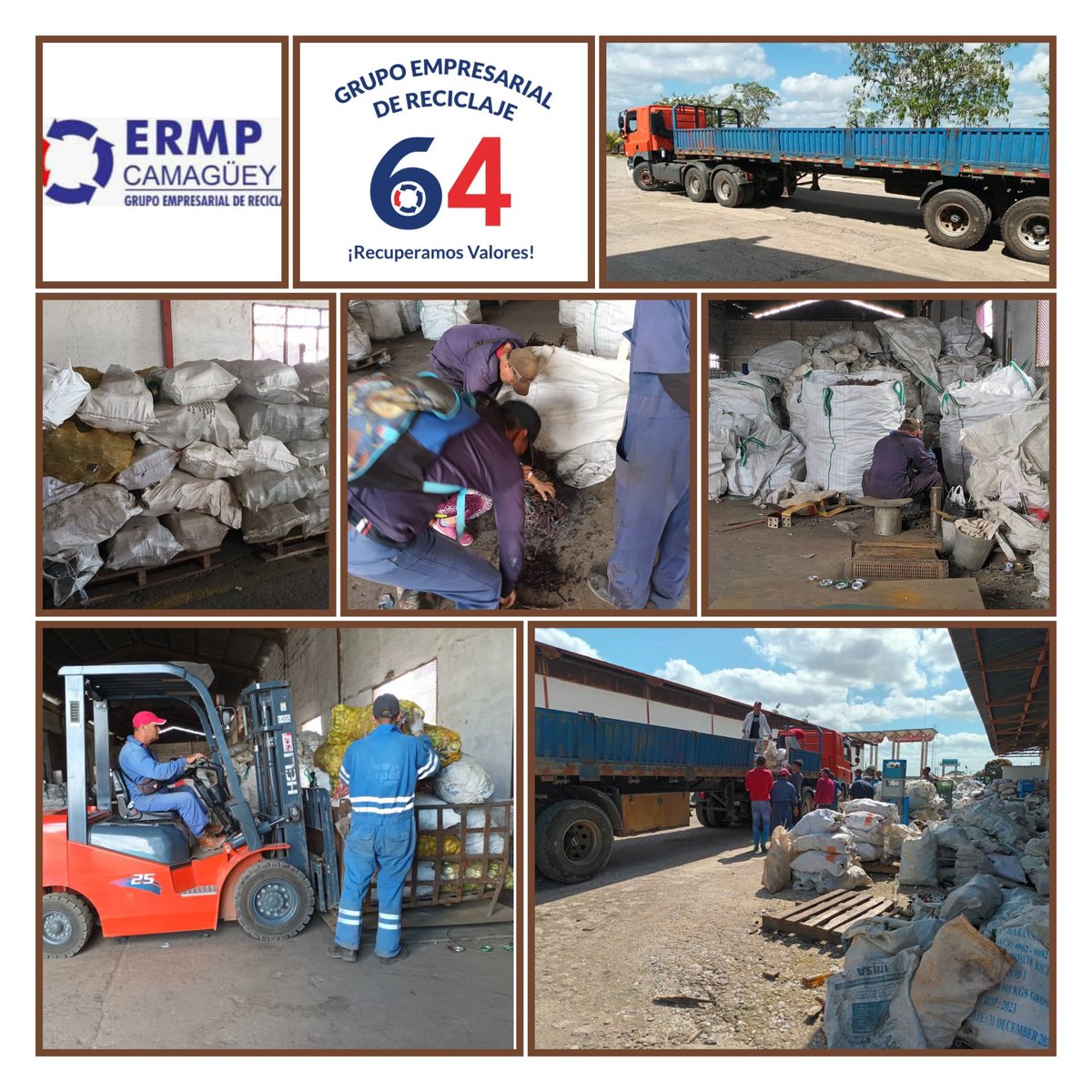La ERMP de Camagüey labora intensamente en las diferentes áreas productivas, tanto en la clasificación de productos ferrosos como en el descargue de botellas para su posterior procesamiento, todos con la premisa de #RecuparamosValores porque #VamosConTodo.
#IndustriasCuba