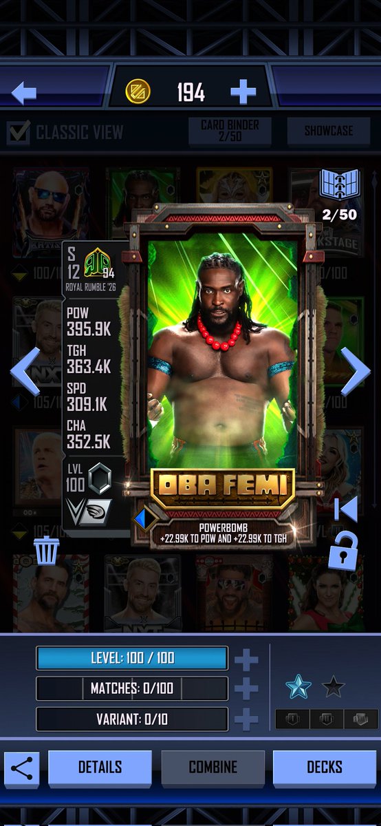 themcpimpin's tweet photo. @bcherrine1 @TanasTDF100 @WWESCNews Without spending credits https://t.co/GDJlk2ee4W