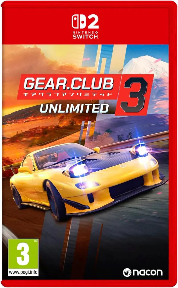 🟢 Gear.Club Unlimited 3 will be distributed as a Game Cartridge in EUR. #Switch2 #Nacon #GameKeyCard