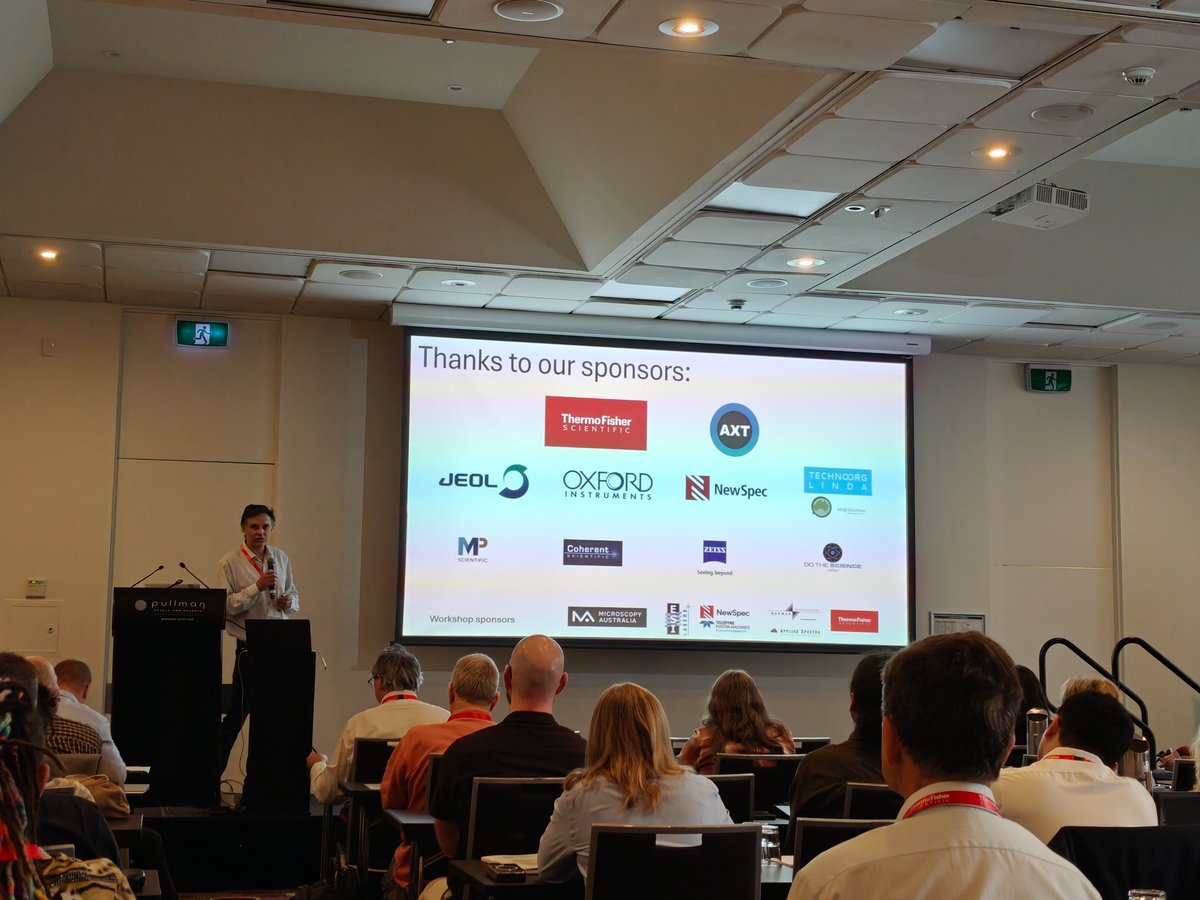 AMASSocial's tweet photo. Day 2 of AMAS XVII underway in Melbourne.

Strong scientific sessions, engaged discussion, and excellent contributions across microscopy and microanalysis.

Looking forward to another full day of talks.

#AMAS2026 #microscopy #microanalysis https://t.co/KEFEUy8TQz