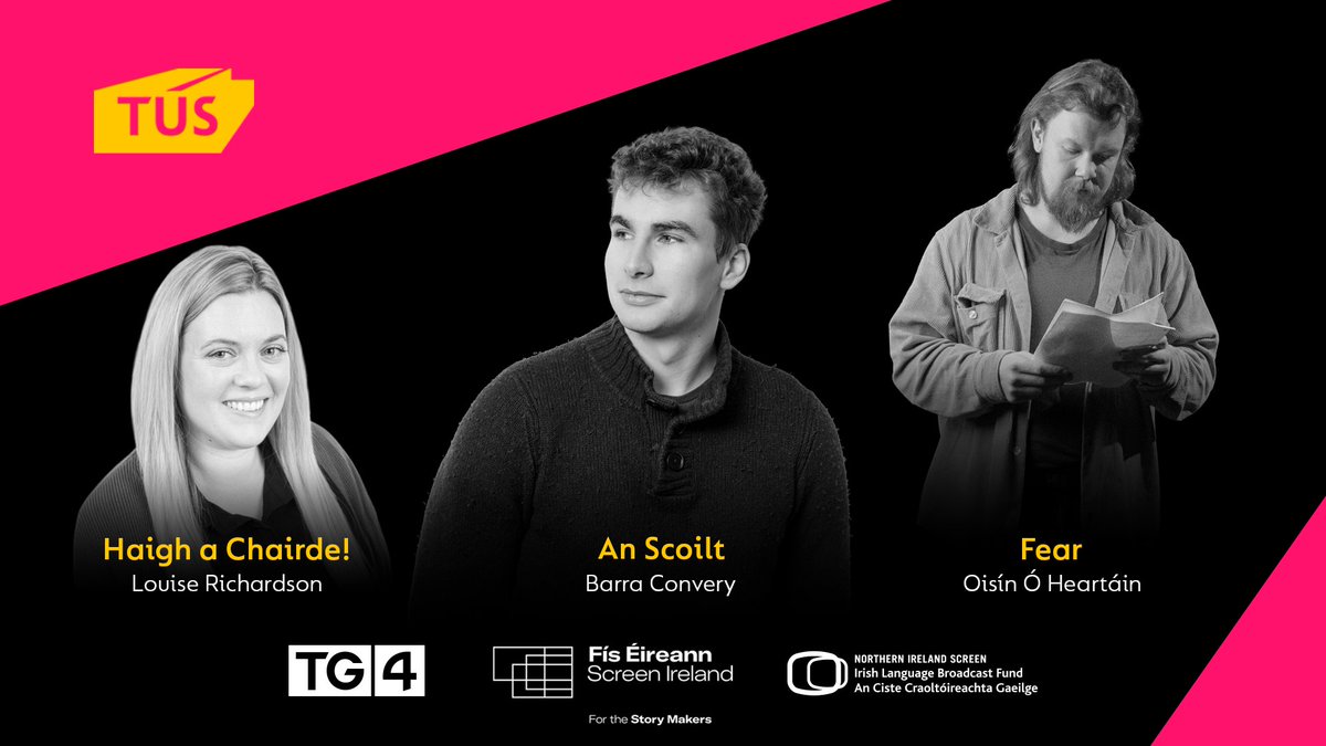 TG4TV's tweet photo. Is údar áthais do TG4, @ScreenIreland &amp; @NIScreen iarrthóirí rathúla na scéimeanna maoinithe gearrscannánaíochta Tús &amp; Céim Eile a fhógairt 📣

Tuilleadh eolais scéimeanna seo sna preas ráitis thíos ⬇️

Gaeilge: https://t.co/lOmpV7wj5X

Béarla: https://t.co/Dt1koj1sKv https://t.co/4SXAO62xnk