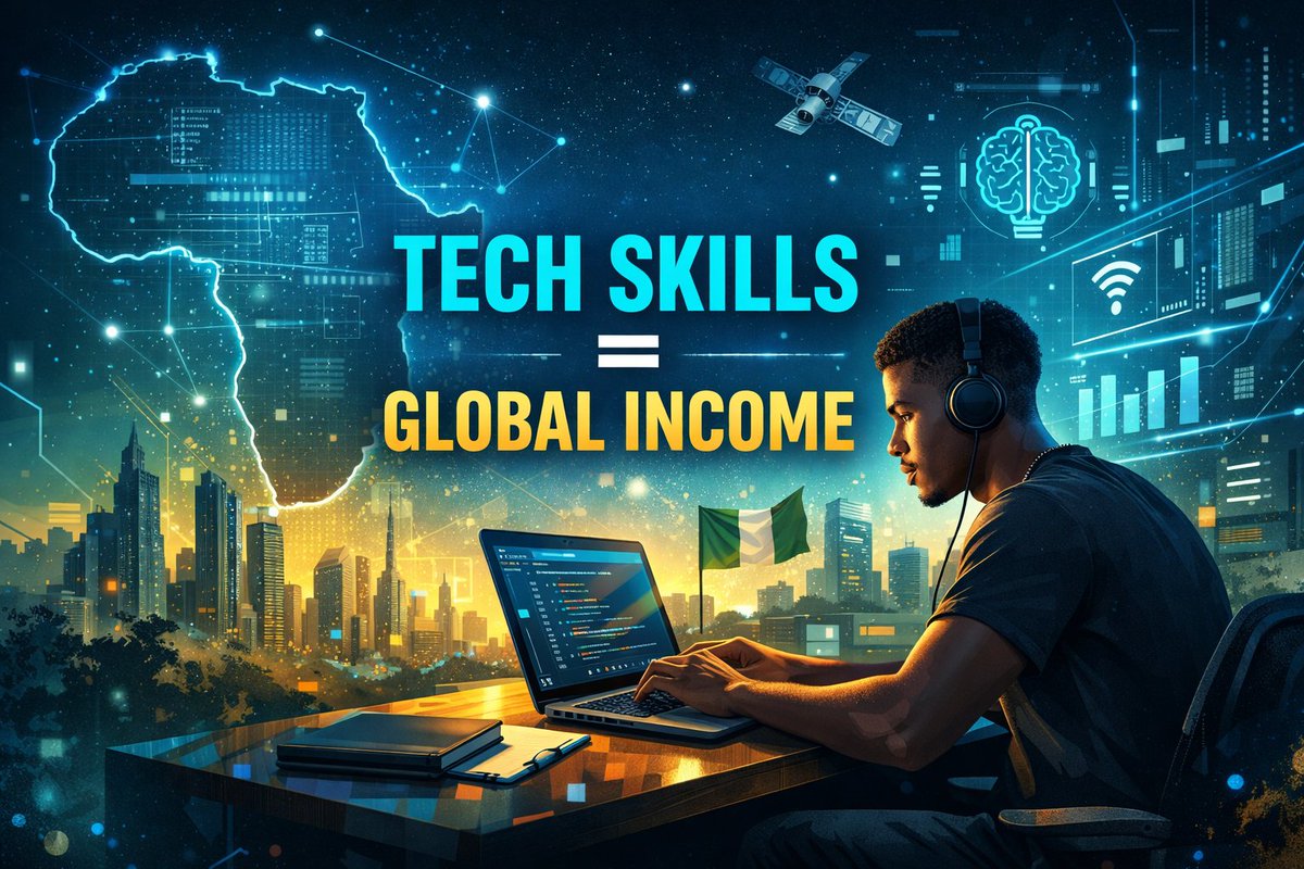 WebGuyNG's tweet image. Most Nigerians think tech is only for coders.
Truth is tech has non coding paths that can pay in dollars.
Here are 7 tech skills Nigerian should learn in 2026👇

1, UI/UX  Design
2, Digital Marketing 
3, Data Analyst 
4, Web development 
7, No code tech (very underrated)
5, Ai