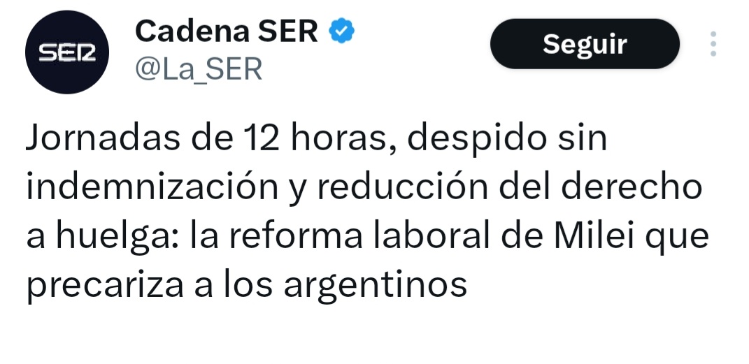 ¿De verdad queréis para España que la ultraderecha haga lo mismo que está haciendo Milei?