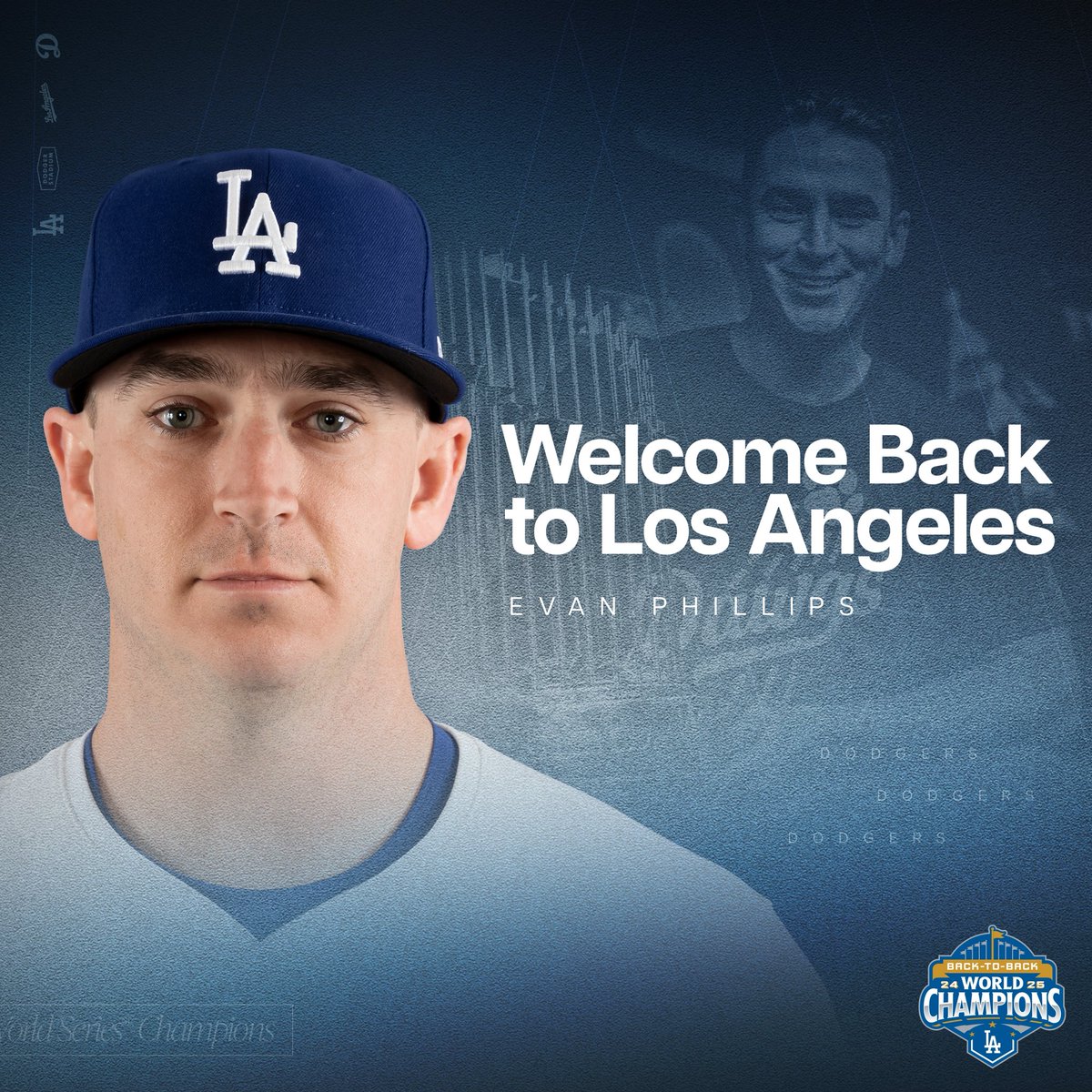 Dodgers's tweet photo. Welcome back, Evan! https://t.co/6lx7GlCVaZ