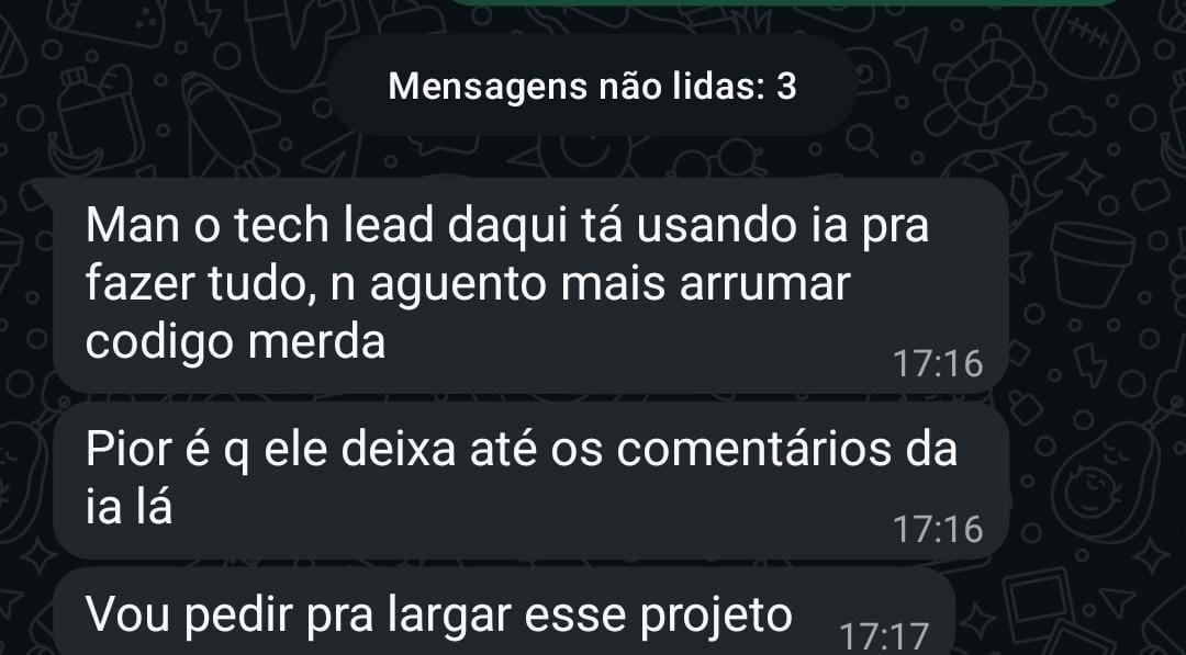 larissajusten's tweet photo. E tem gente que reclama de quem usa IA em teste técnico https://t.co/KLa36SpRwv