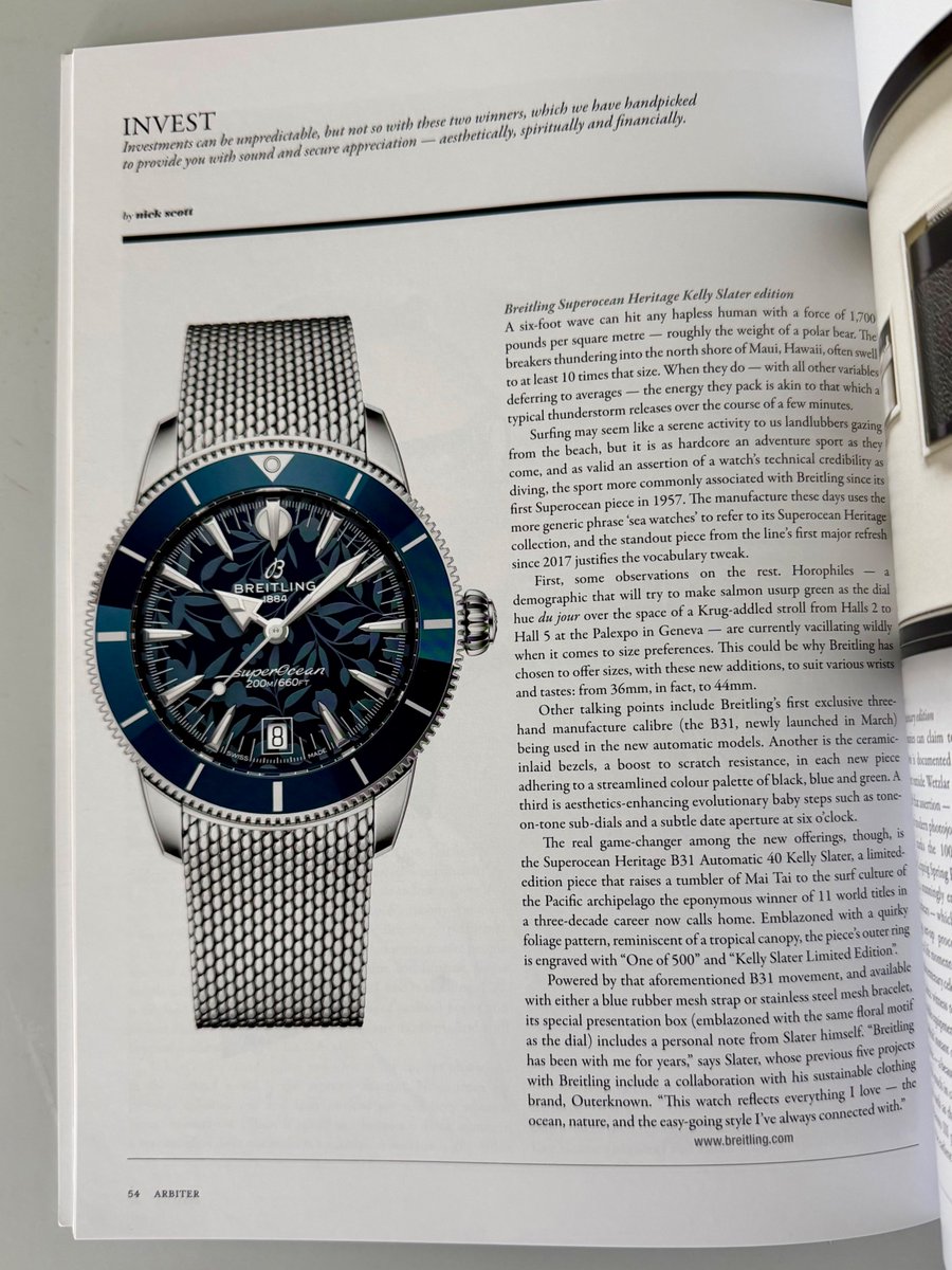JCMensStyle's tweet photo. Breitling Superocean Heritage Kelly Slater Edition | @Breitling @TheRakeMagazine https://t.co/T2QzW8o2VY