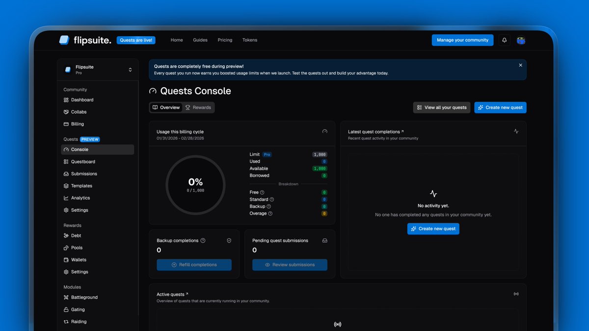 Quest engine is now live in preview.