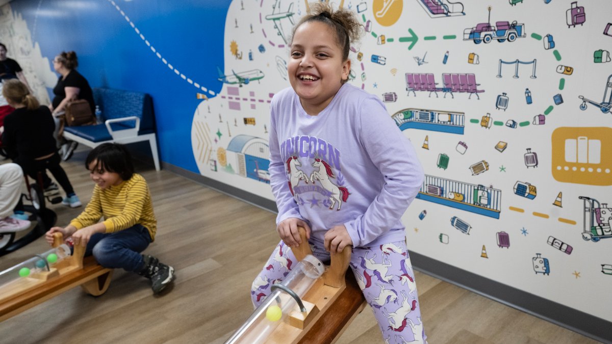 PITairport's tweet photo. Created in partnership with the @pghkids, our new Kids Play Area isn't just a play space — it’s a place for kids to move, explore, and burn off energy before takeoff.  

Located in Concourse C, it’s close to gates, concessions and amenities ➡️ https://t.co/3Iz6y72nlk https://t.co/tJNdb1KviS