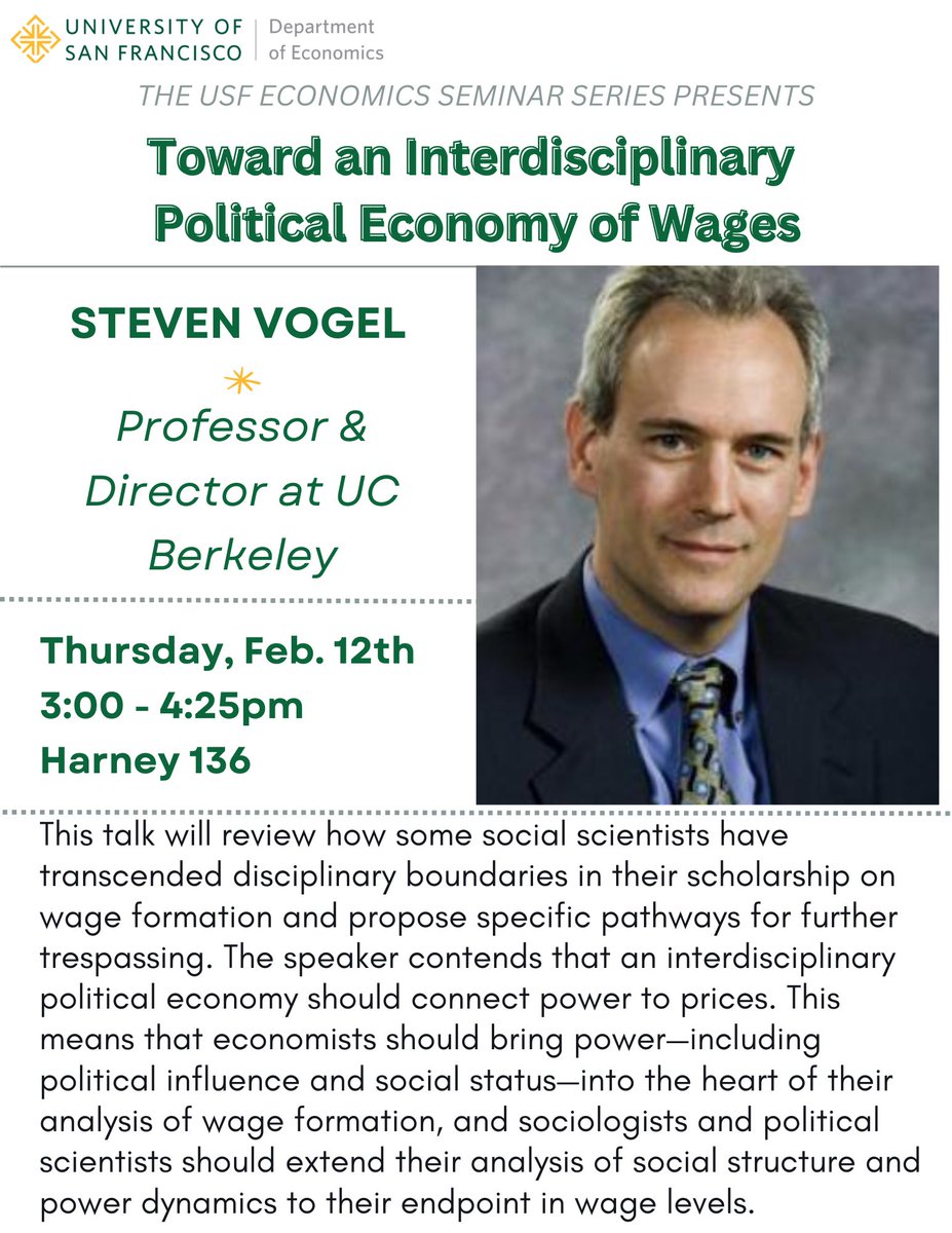 University of San Francisco Economics Department tweet media