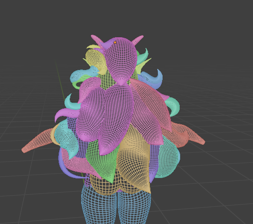 working on feferi's hair. trying to get the shape right so far took an hour and half.