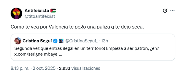 TvTaito367's tweet photo. @SXTrece Joder con los mensajes de odio de la extrema derecha!! https://t.co/QTtXFNrqRf